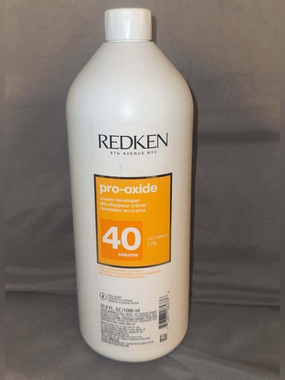 Redken Pro-Oxide 40 Volume Cream Developer 33.8 fl oz / 1000 ml BRAND NEW!